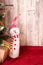 Christmas background - Snowman toy - winter holiday