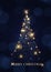 Christmas background with sparkling tree design