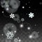 Christmas Background with White Falling Snowflakes.