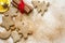 Christmas baking gingerbread cookies food background