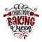 Christmas Baking Queen - lovely Calligraphy phrase for Kitchen towels.