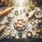 Christmas Baking Scene with Cookies