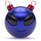 Christmas ball alien face emoticon smiley New Year`s Eve