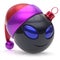 Christmas ball alien face New Year`s Eve bauble smiley cartoon