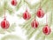 Christmas Ball Background, Featuring a Line of Beautifully Rendered Ornaments