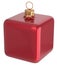 Christmas ball cube geometric New Year`s Eve bauble red