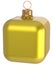 Christmas ball cube geometric unusual yellow decoration