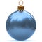 Christmas ball decoration light blue closeup Happy New Year