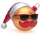 Christmas ball emoticon Santa Claus hat adornment decoration