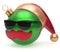 Christmas ball emoticon Santa Claus hat adornment decoration