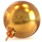Christmas ball golden decoration New Year`s Eve bauble shiny