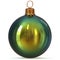 Christmas ball green New Year`s Eve bauble decoration closeup