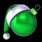 Christmas ball green Santa Claus hat decoration ornament funny blank