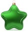 Christmas ball green star shaped hanging decoration bauble