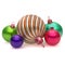 Christmas ball group decoration five shiny colorful ornate baubles