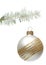 Christmas ball hanging on a fir-tree, isolated