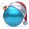 Christmas ball ornament blue New Year`s Eve adornment bauble