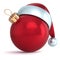 Christmas ball ornament New Year bauble decoration red