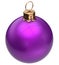 Christmas ball purple New Year`s Eve bauble winter decoration