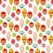 Christmas ball seamless pattern colourful winter holiday xmas decoration sphere new year festival flat design vector