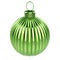 Christmas ball shiny green metallic