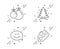 Christmas ball, Smile chat and Christmas tree icons set. Love letter sign. Decoration, Happy emoticon, Spruce. Vector