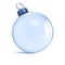 Christmas ball white bauble shiny glass translucent