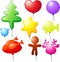 Christmas balloons - speech bubble