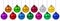 Christmas balls baubles banner deco decoration hanging isolated