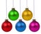 Christmas balls baubles colorful deco decoration hanging isolate