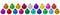 Christmas balls baubles decoration banner hanging isolated on white