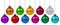 Christmas balls baubles many colorful decoration deco hanging