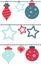 Christmas balls colorful seamless pattern