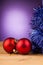 Christmas balls and decorative background