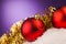 Christmas balls and decorative background