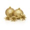 Christmas balls of golden spangles