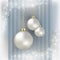 Christmas balls and snowflakes background