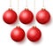 Christmas balls vector set with different designs hanging