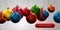 Christmas Banner with Colorful Globes