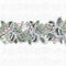 Christmas banner with hoarfrost branches and holly.Greeting card