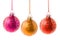 Christmas baubles hanging