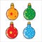 Christmas baubles illustration