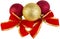 Christmas baubles with red bows