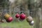 Christmas baubles in Southampton Old Cemetery