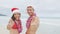 Christmas beach Hawaii vacation couple happy