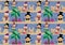 Christmas on the beach seamless snowman festive pattern for wrapping paper and kids clothes print and fabrics