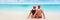 Christmas beach vacation holidays couple banner