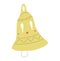 Christmas bell. decoration for new year. Flat and line. doodle.