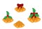 Christmas bells four different clipart