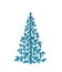 The Christmas blue hanging decoration fir-tree isolated